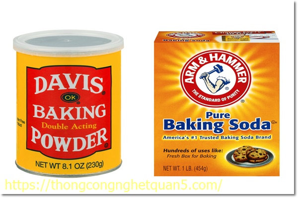 Baking soda và Baking powder