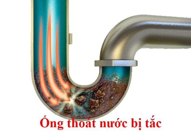 Ống thoát nước bị nghẹt tắc