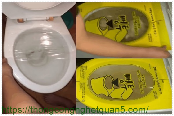 Thông tắc bồn cầu hiệu quả bằng băng dính